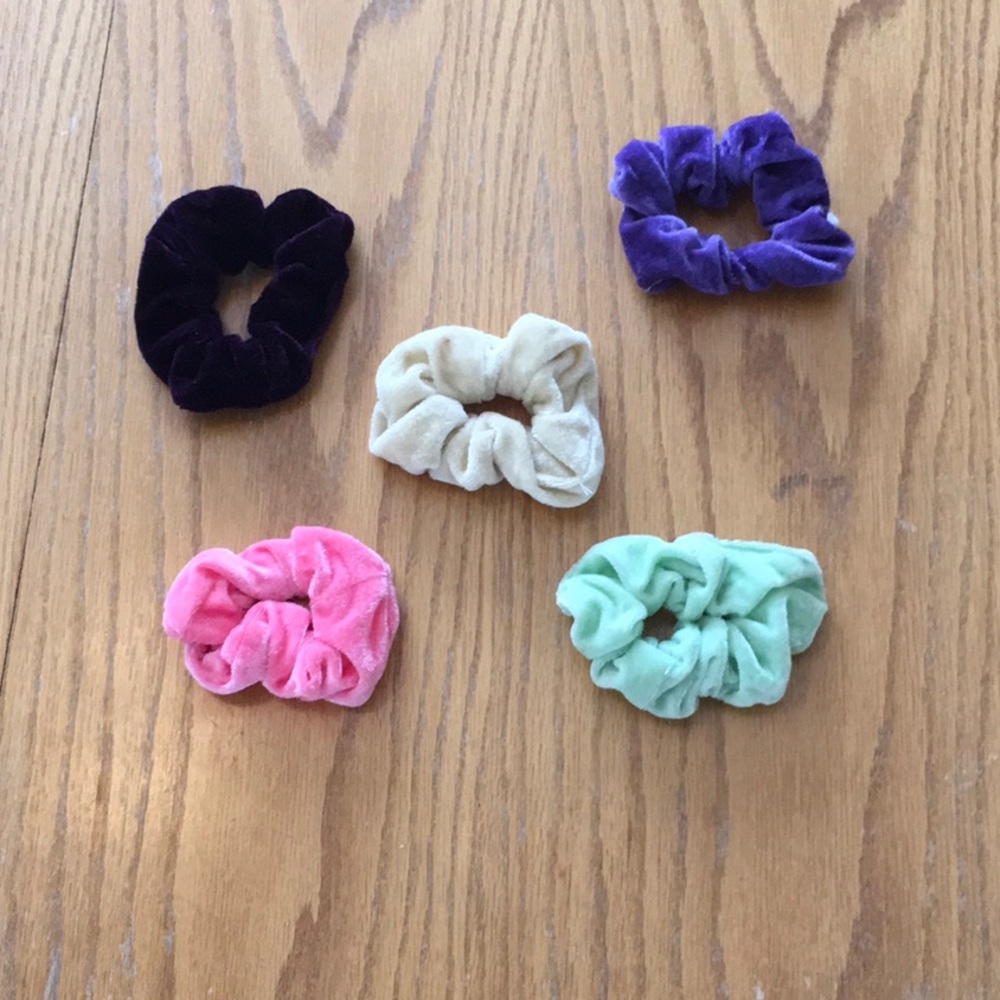 Velvet scrunchies